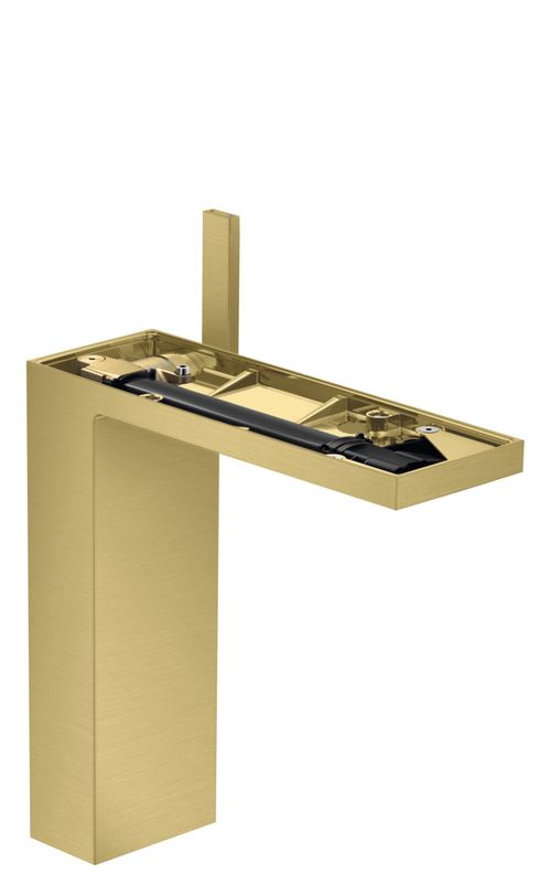 AXOR-HG-AXOR-MyEdition-Einhebel-Waschtischmischer-230-fuer-Waschschuesseln-mit-Push-Open-Ablaufgarnitur-ohne-Platte-Brushed-Brass-47022950 gallery number 1